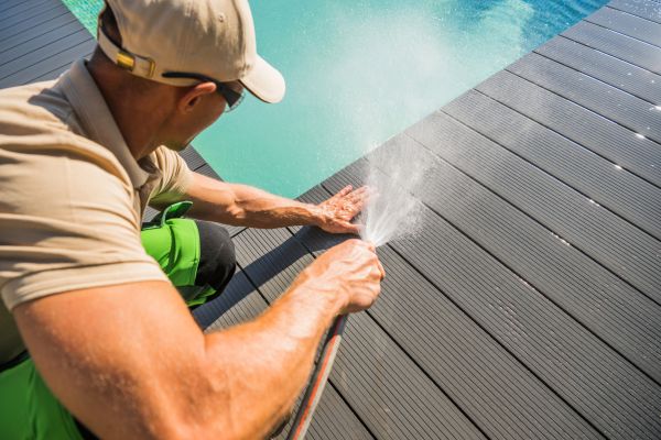 Pool Deck Surface Cleaning